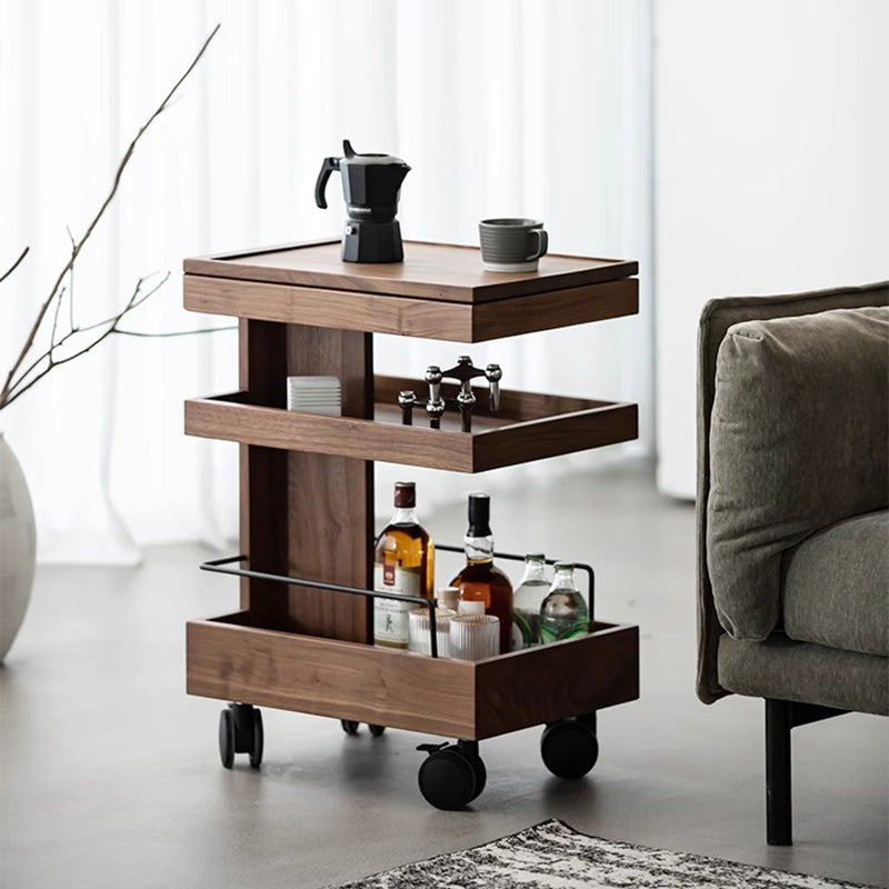 Minimalist Walnut Steel Side Table