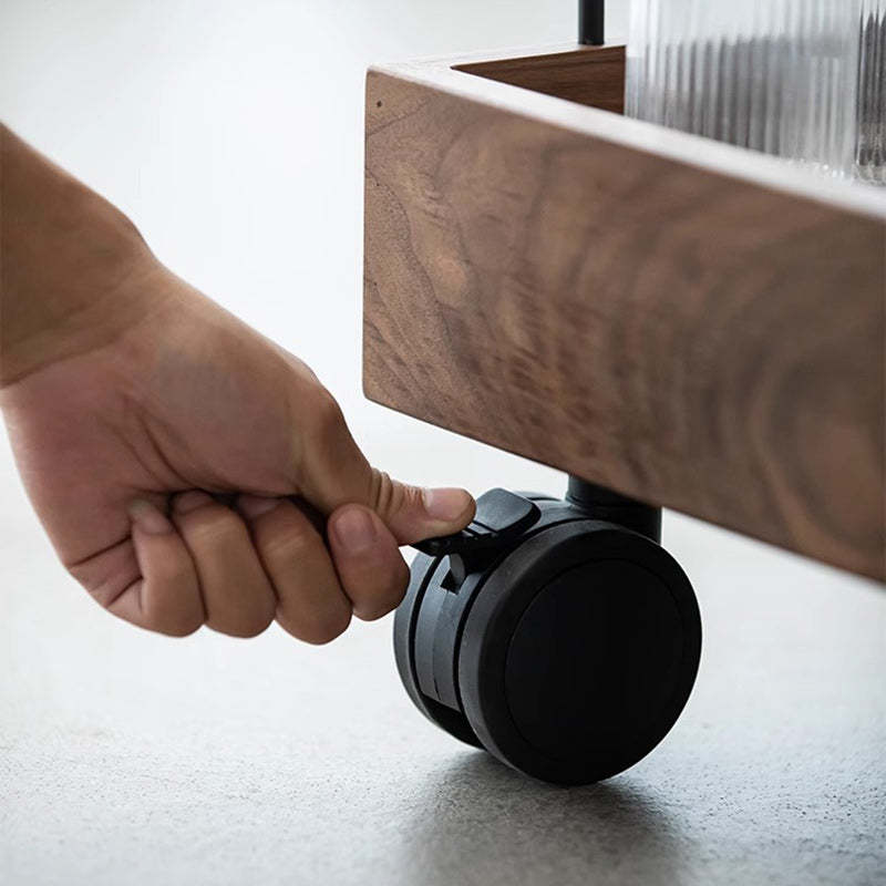 Minimalist Walnut Steel Side Table
