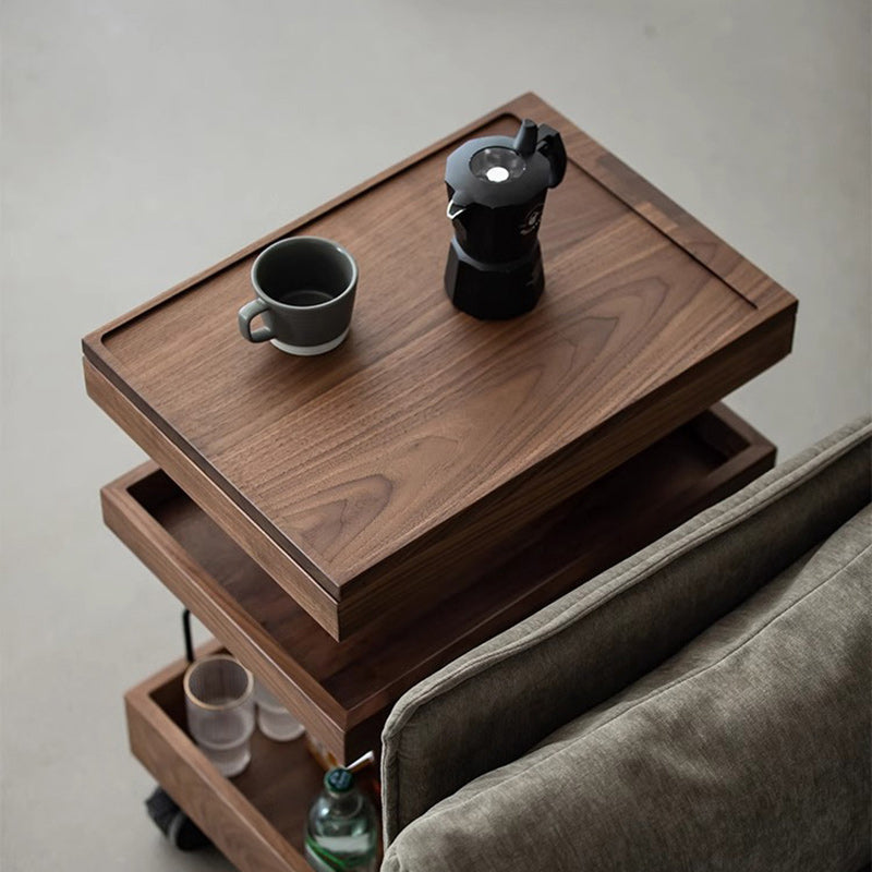 Minimalist Walnut Steel Side Table