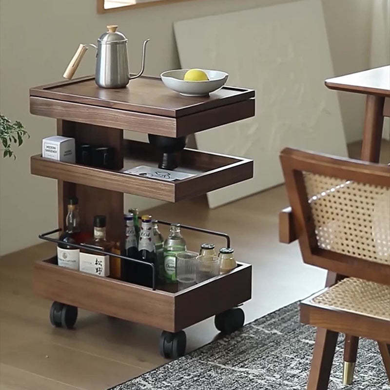 Minimalist Walnut Steel Side Table