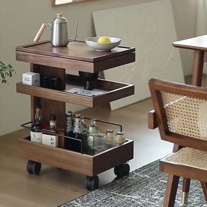 Minimalist Walnut Steel Side Table