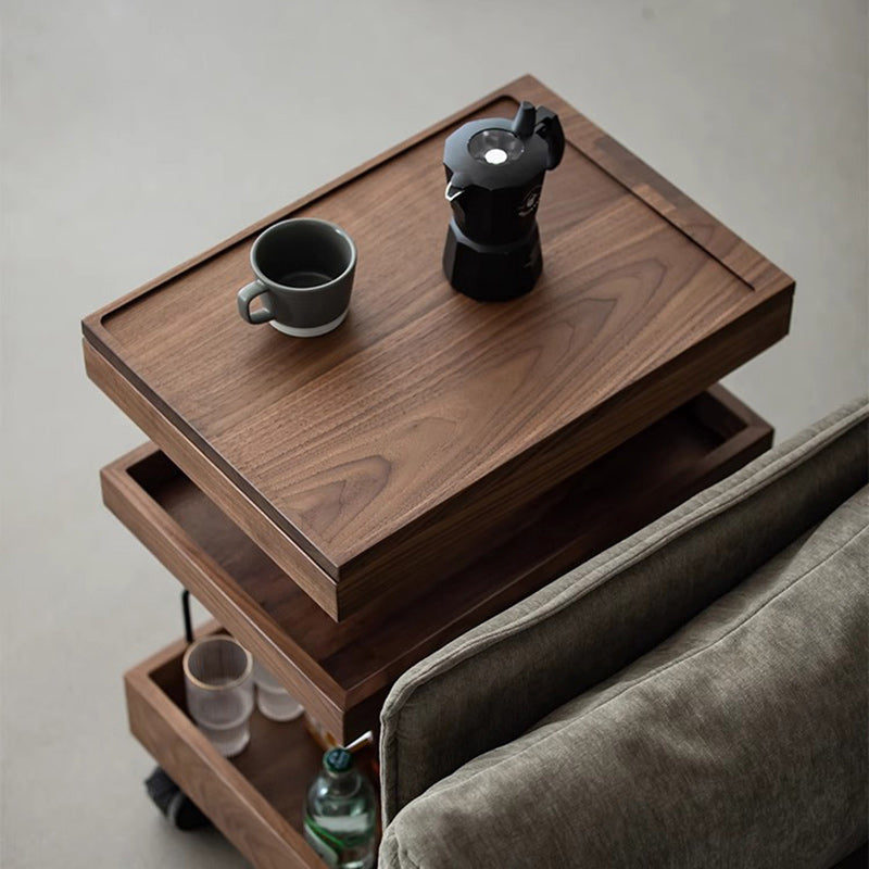 Minimalist Walnut Steel Side Table