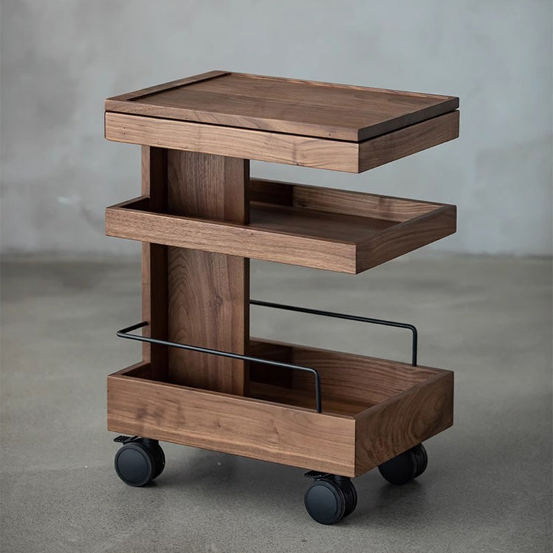 Minimalist Walnut Steel Side Table