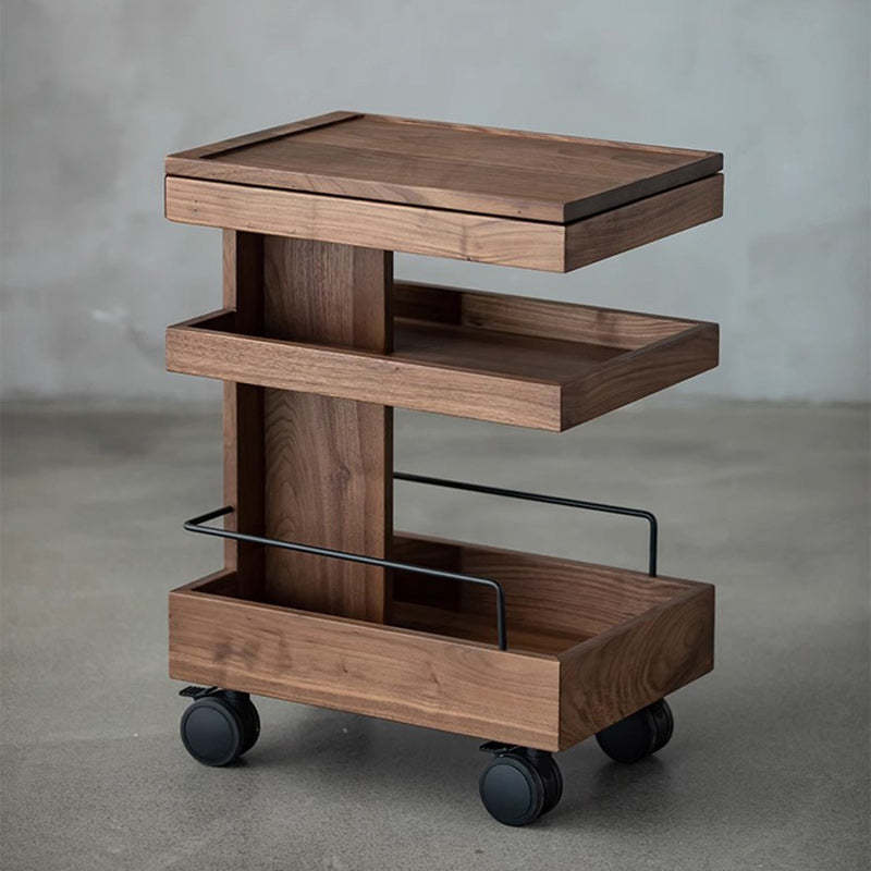 Minimalist Walnut Steel Side Table