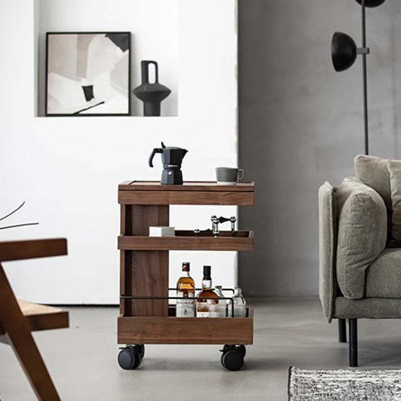Minimalist Walnut Steel Side Table