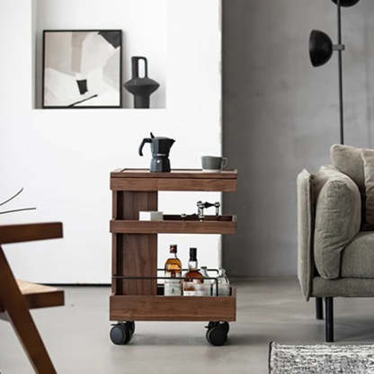 Minimalist Walnut Steel Side Table