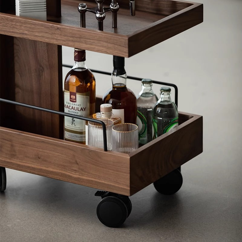 Minimalist Walnut Steel Side Table