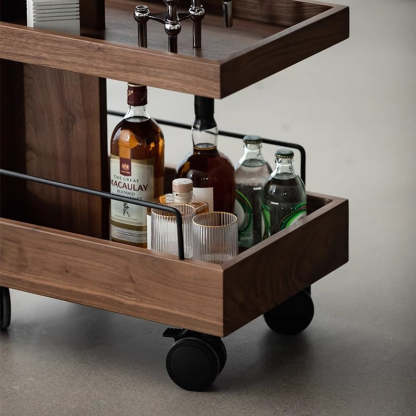 Minimalist Walnut Steel Side Table
