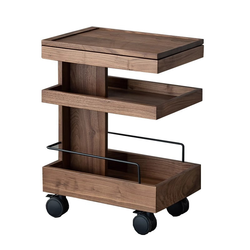 Minimalist Walnut Steel Side Table