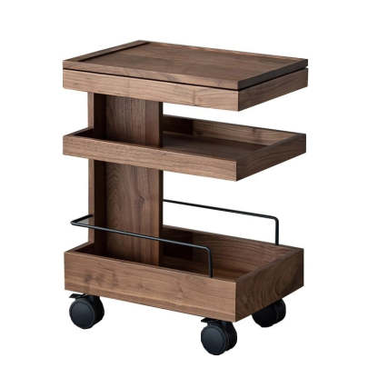 Minimalist Walnut Steel Side Table