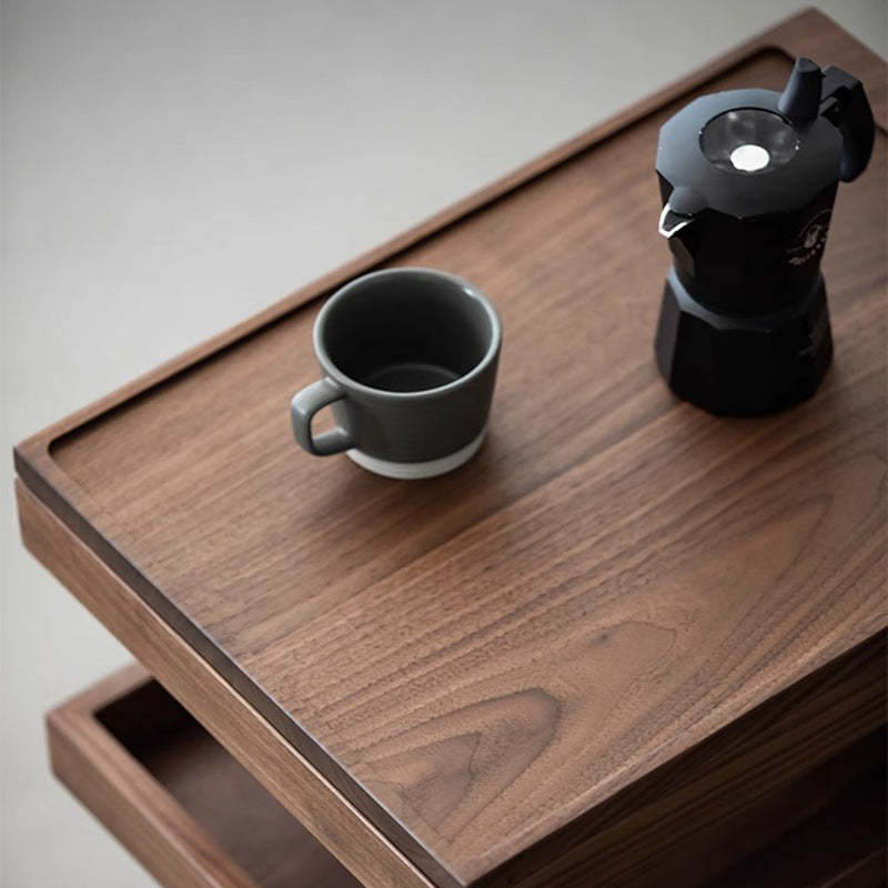 Minimalist Walnut Steel Side Table