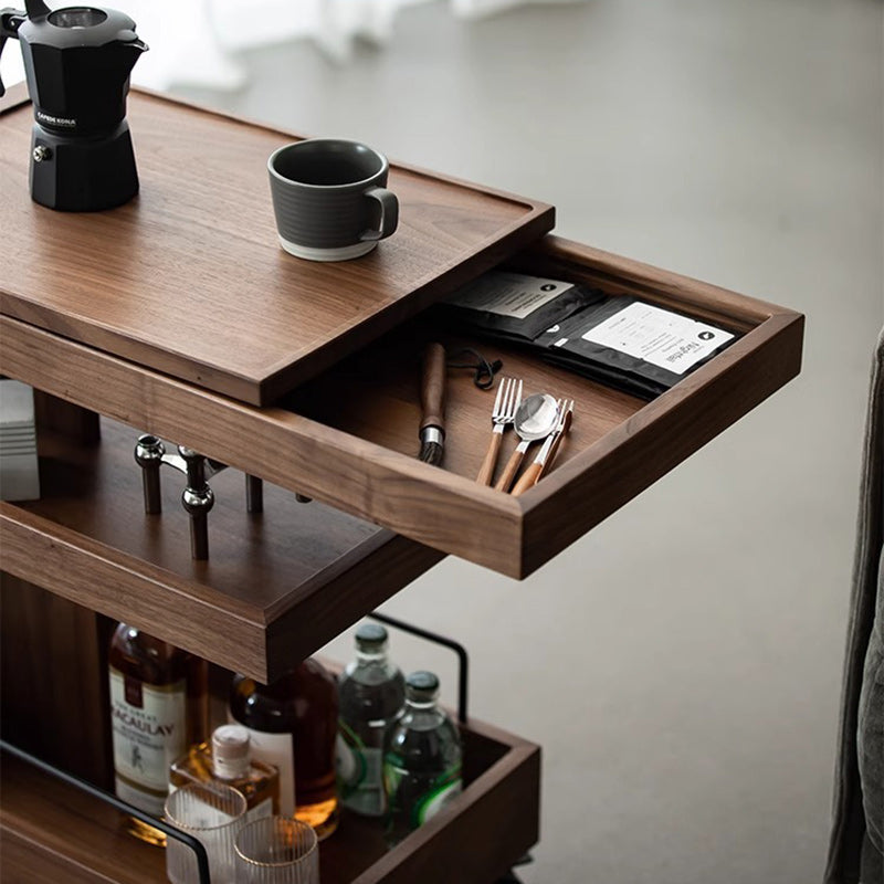 Minimalist Walnut Steel Side Table