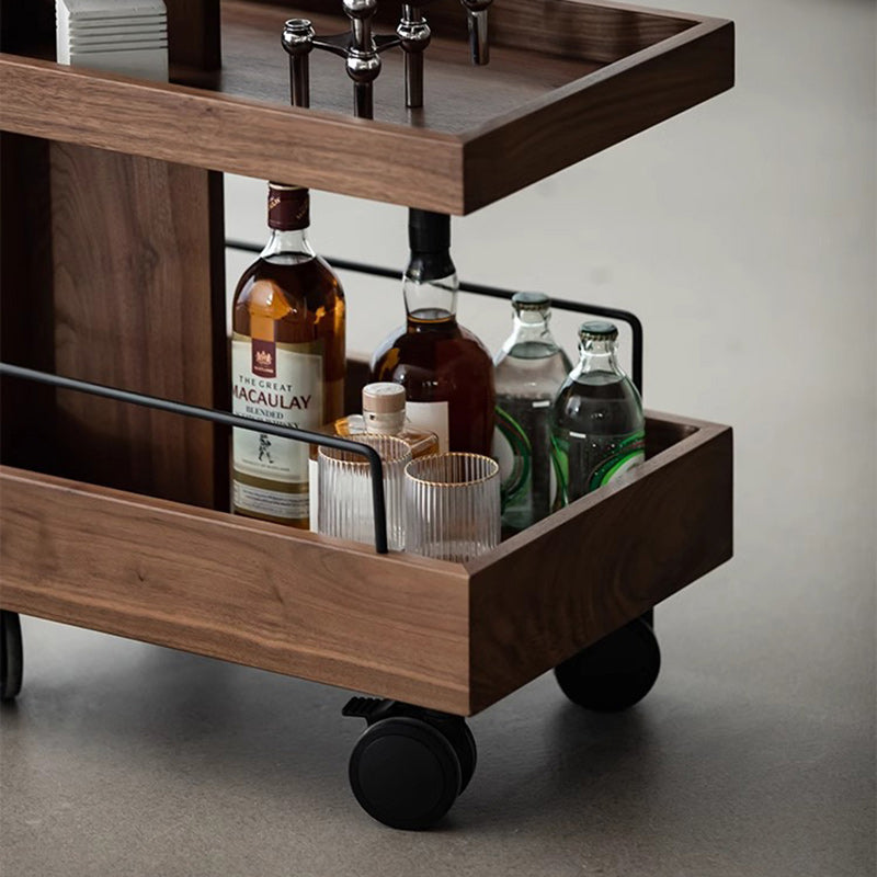 Minimalist Walnut Steel Side Table