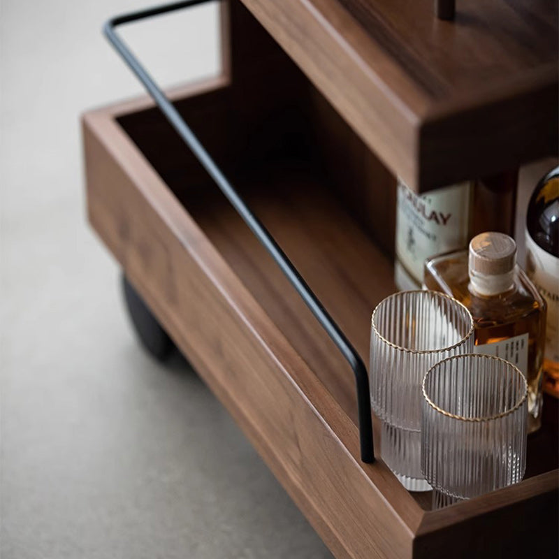 Minimalist Walnut Steel Side Table