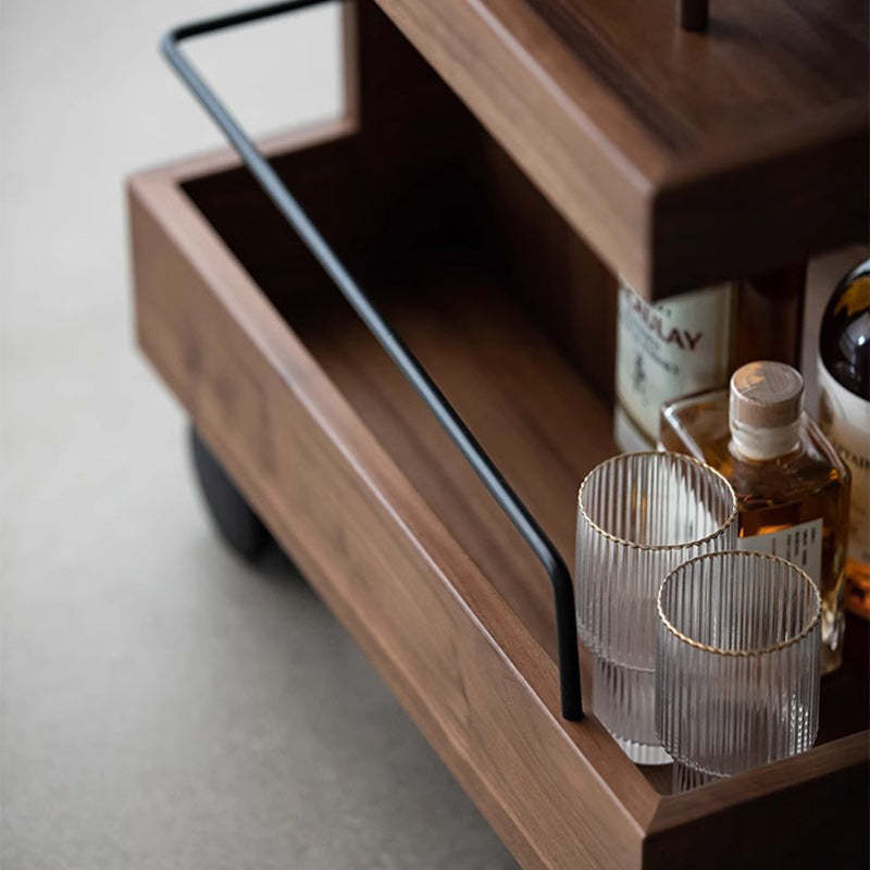 Minimalist Walnut Steel Side Table