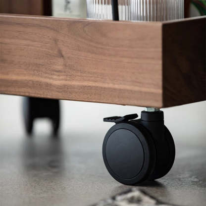 Minimalist Walnut Steel Side Table