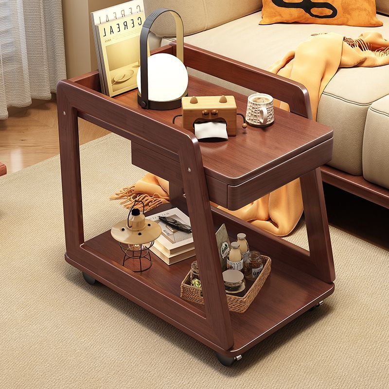 Nordic Steel Wood End Table 2-Tier