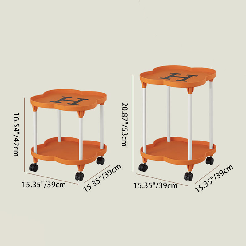 Plastic Coffee Table 2-Tier