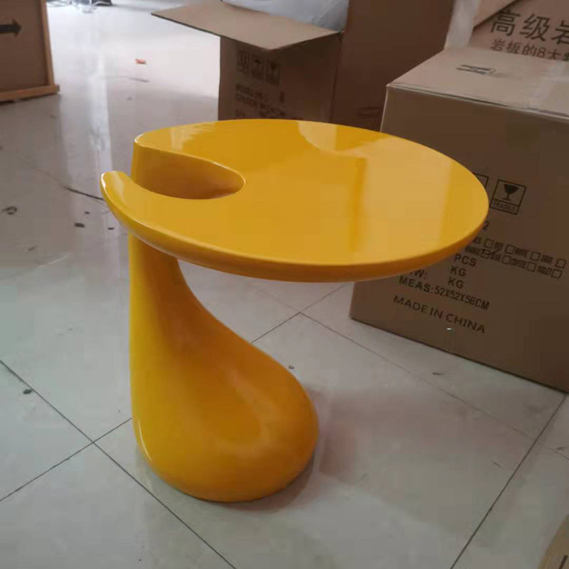 Plastic Steel End Table — Red