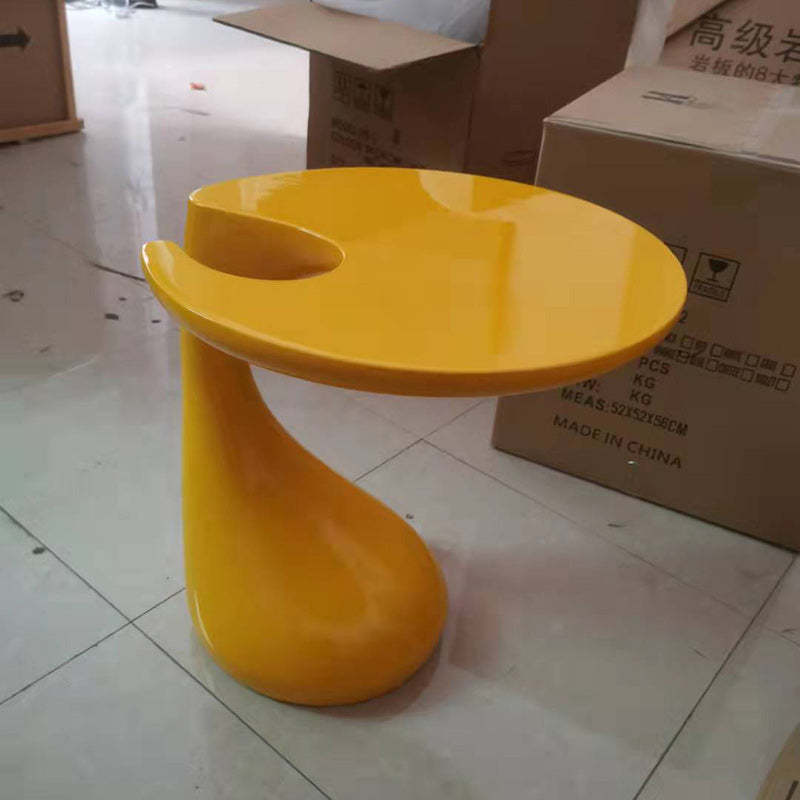 Plastic Steel End Table — Red