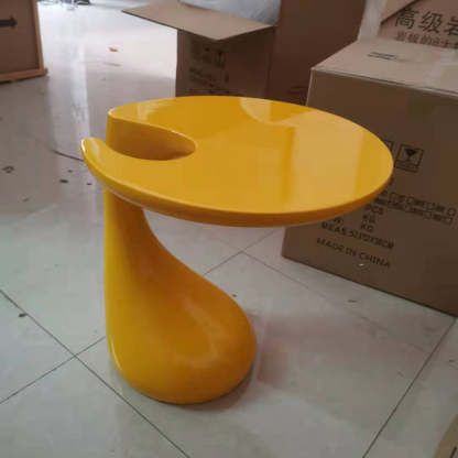 Plastic Steel End Table — Red