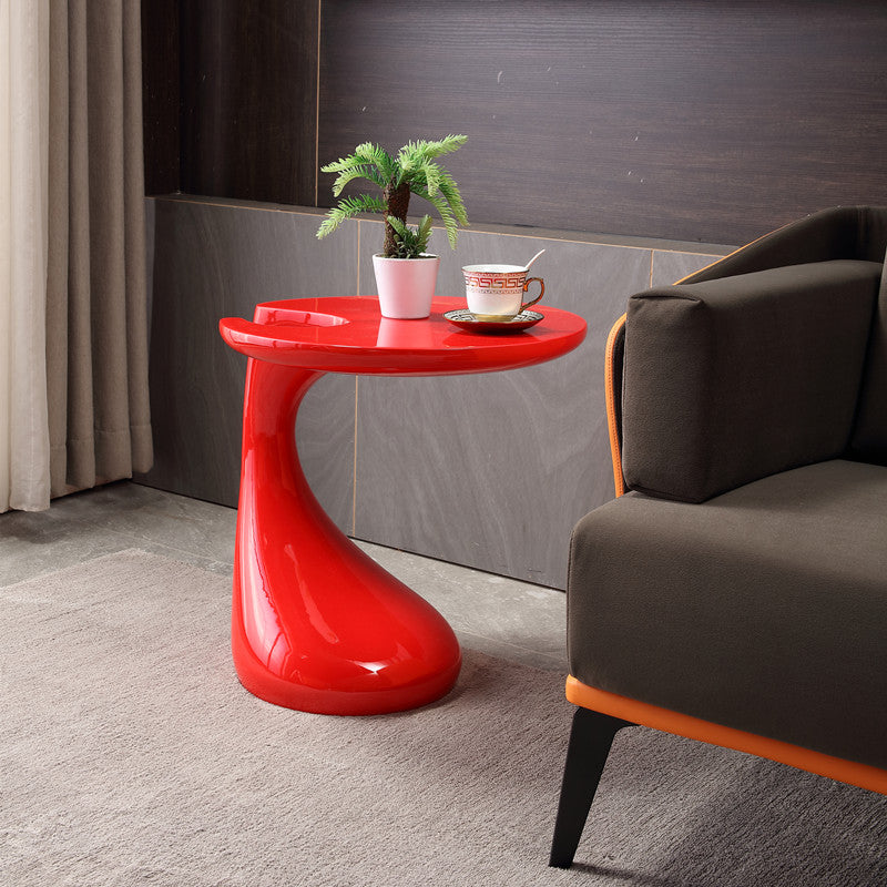 Plastic Steel End Table — Black