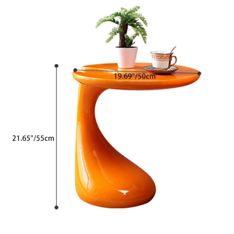 Plastic Steel End Table — White