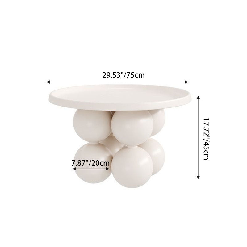 Minimalist Sphere Wood Steel Coffee Table