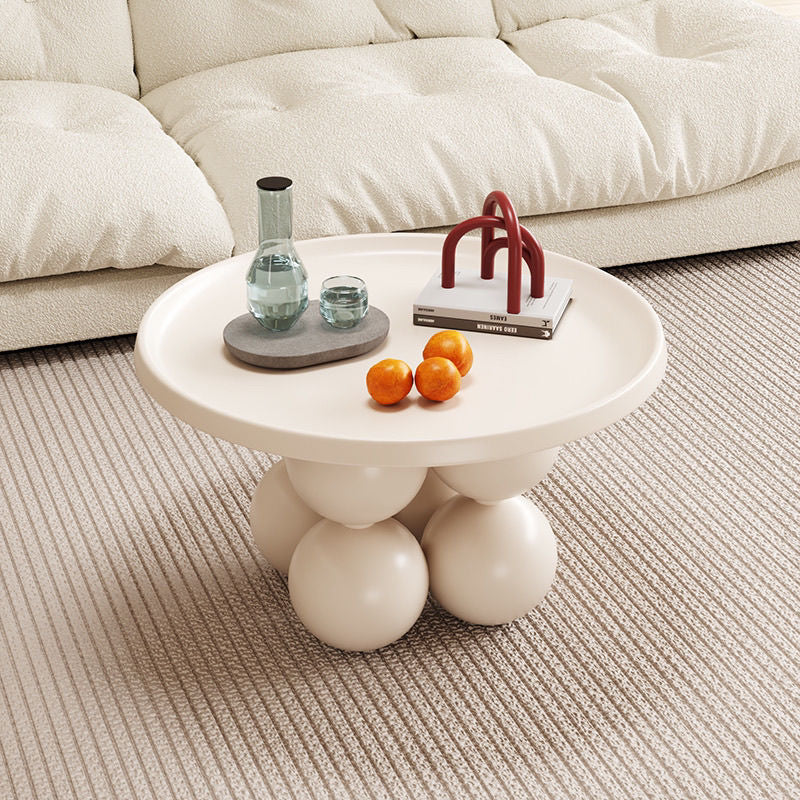 Minimalist Sphere Wood Steel Coffee Table