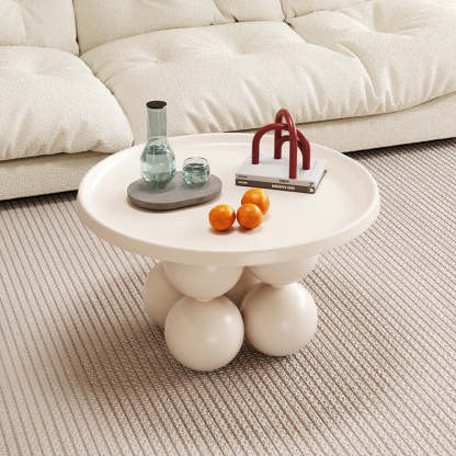 Minimalist Sphere Wood Steel Coffee Table