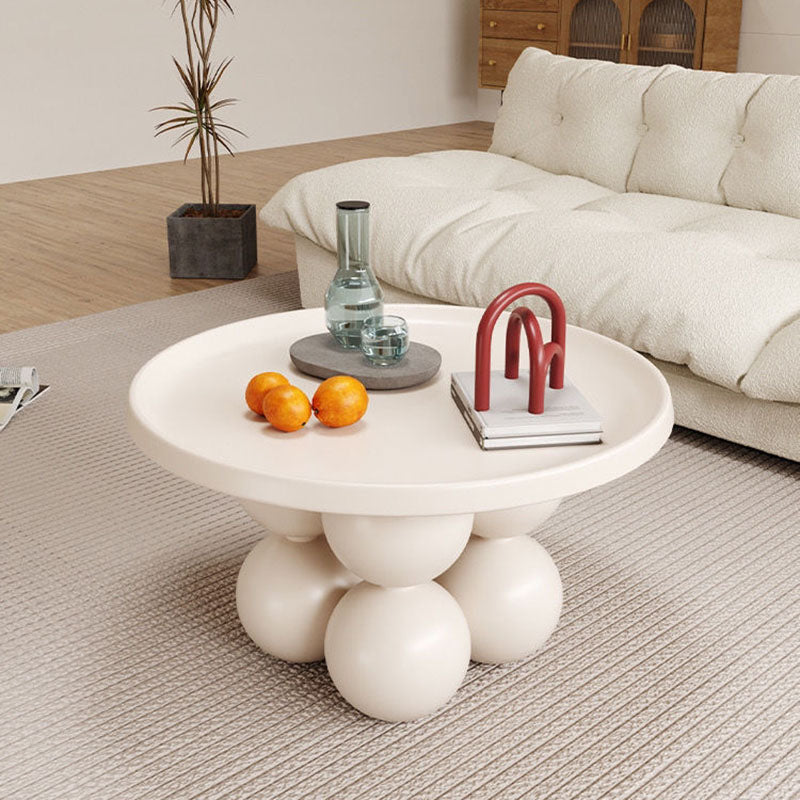 Minimalist Sphere Wood Steel Coffee Table