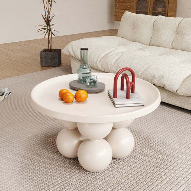 Minimalist Sphere Wood Steel Coffee Table