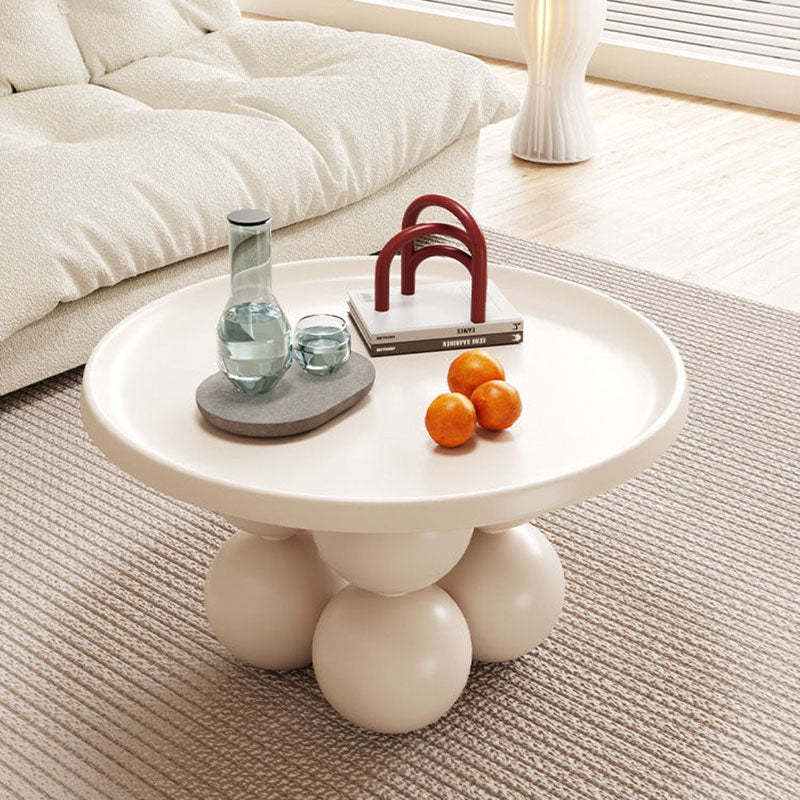 Minimalist Sphere Wood Steel Coffee Table