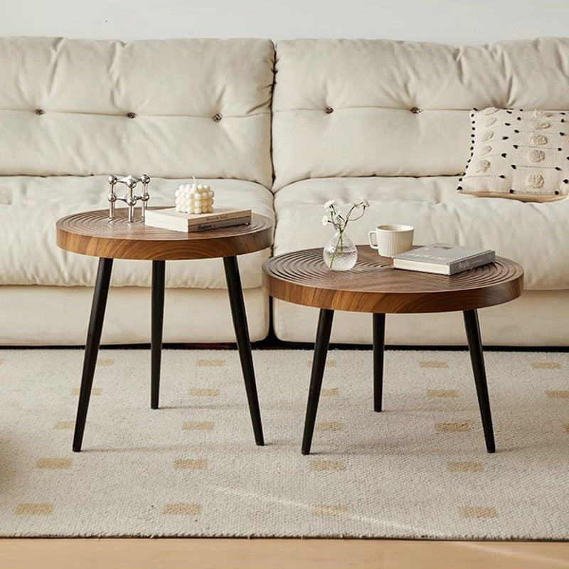 Contemporary Annual Rings Iron Coffee Table