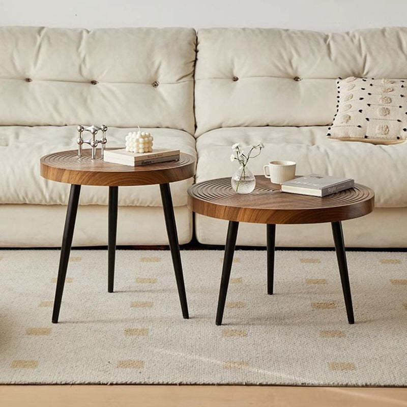 Contemporary Annual Rings Iron Coffee Table