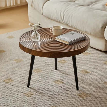 Contemporary Annual Rings Iron Coffee Table