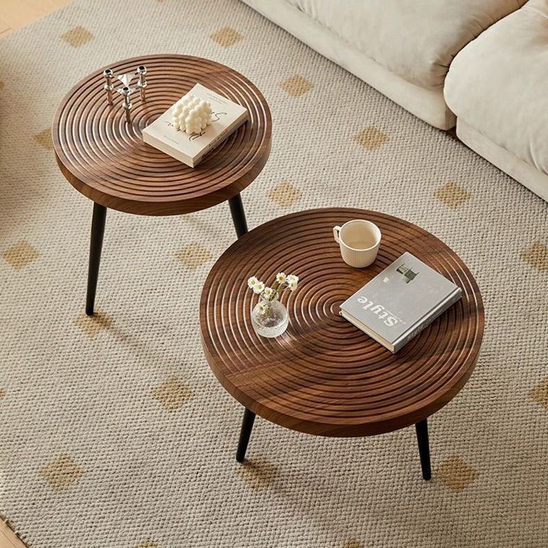Contemporary Annual Rings Iron Coffee Table