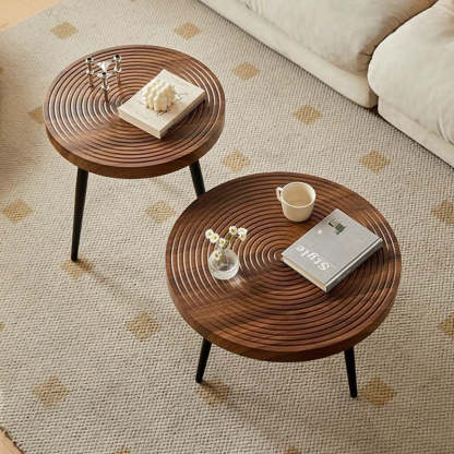 Contemporary Annual Rings Iron Coffee Table