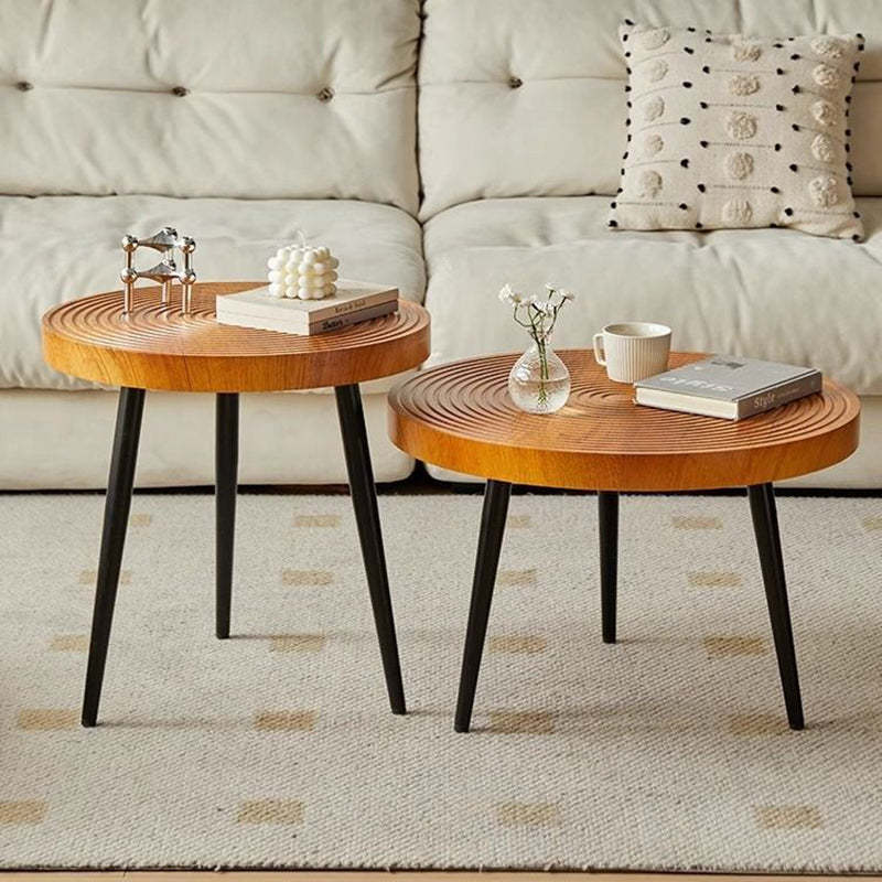 Contemporary Annual Rings Iron Coffee Table