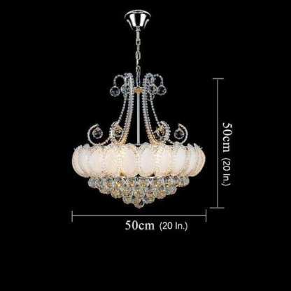 8-light Modern Gold/Silver Vintage Crystal Chandeliers For Living Room-Lighom