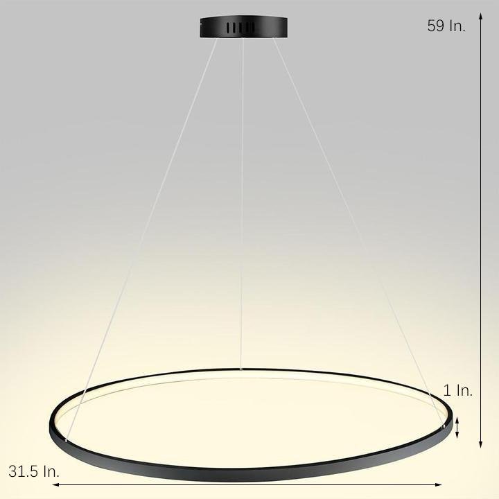 30W Single-Ring Integrated Bedroom Pendant