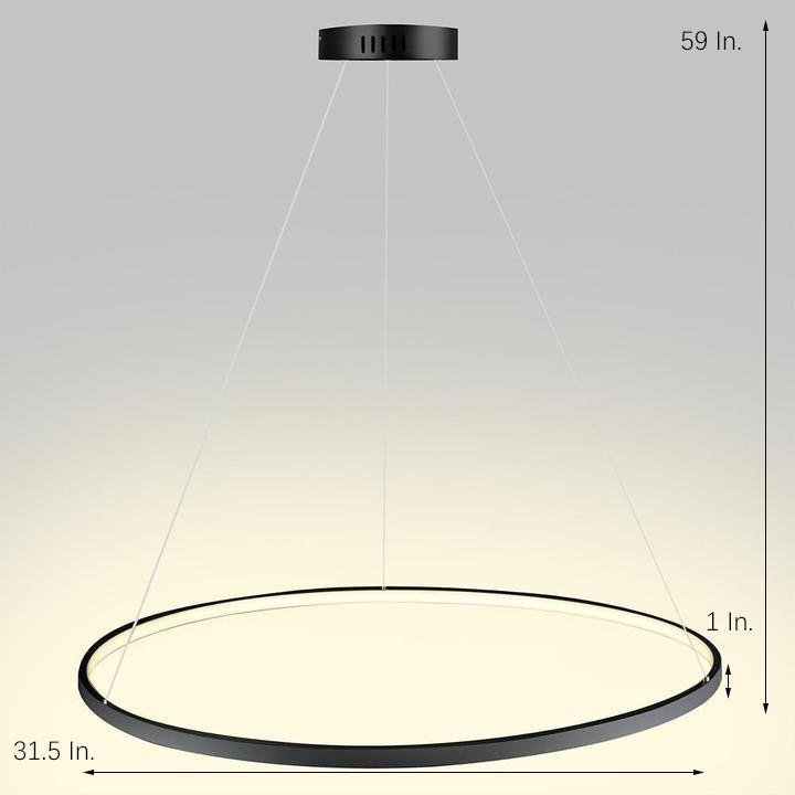 30W Single-Ring Integrated Bedroom Pendant