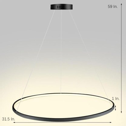 30W Single-Ring Integrated Bedroom Pendant