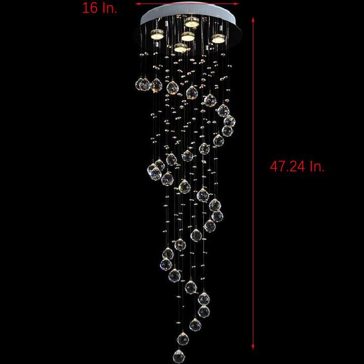 Modern Spherical Crystal Contemporary Chandeliers-Lighom