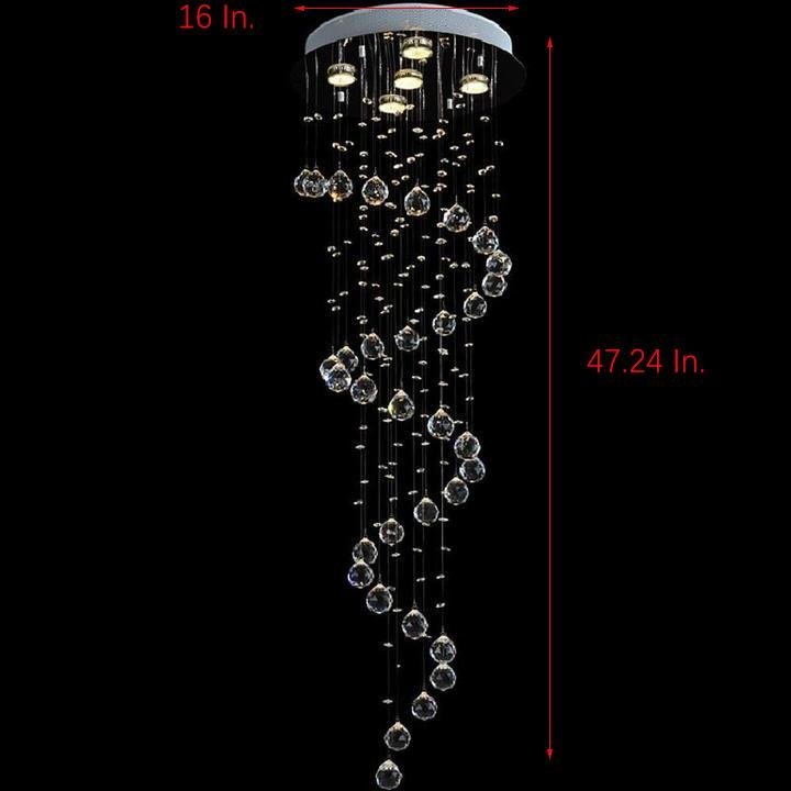 Modern Spherical Crystal Contemporary Chandeliers-Lighom