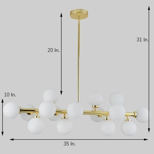35" LED 16-Bulb Molecular Pendant