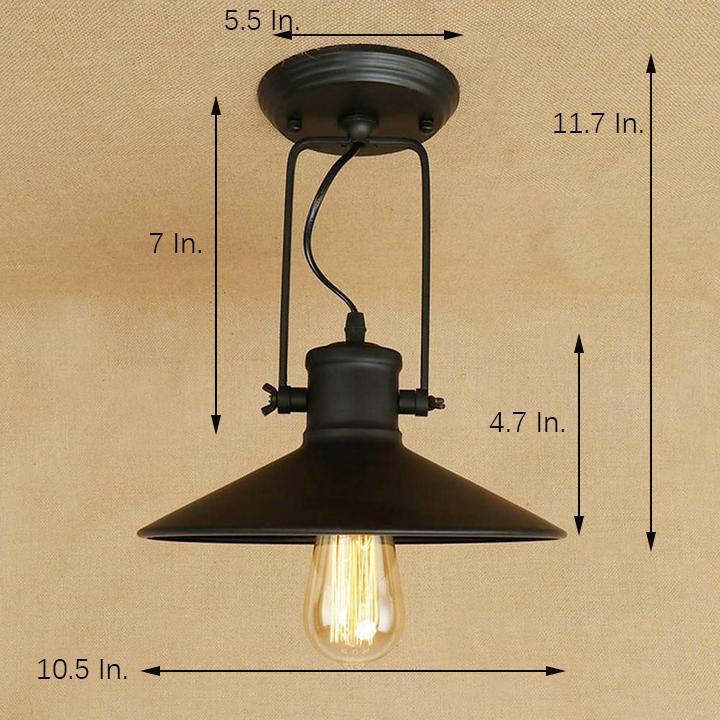 Round Metal Coastal Pendant Light with Dynamic LED Bulb
