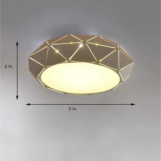 Geometric Drum LED Modern Flush Mount Light