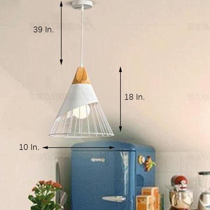 Rustic Conical Lantern LED Modern Kitchen Island Pendant