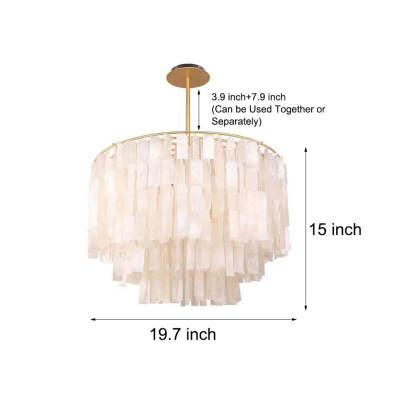 Modern Shell Shaped Contemporary Chandeliers Rustic Capiz Chandeliers-Lighom